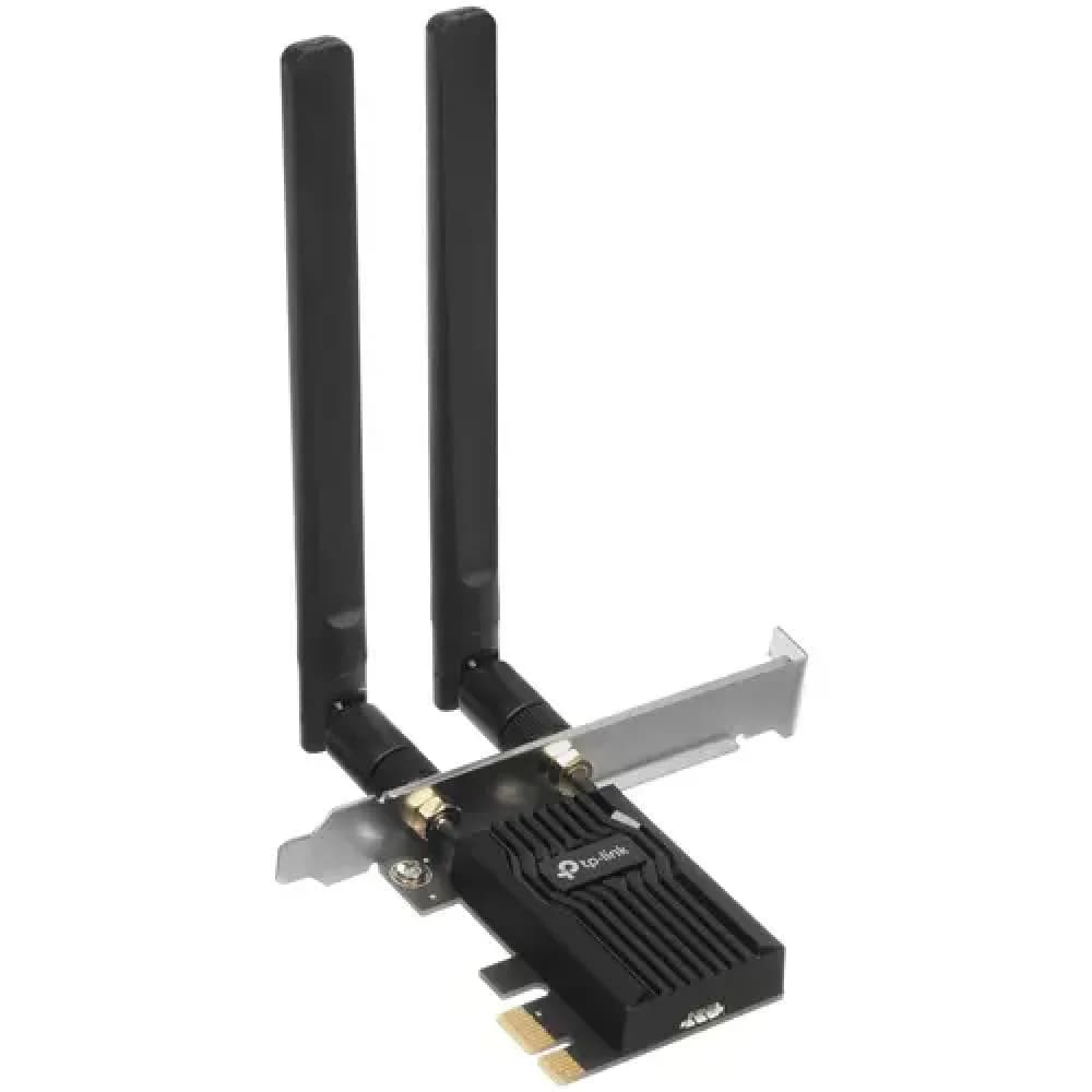 Сетевой адаптер беспроводной PCIe AX3000 Tp-Link Archer TX55E Bluetooth 5.2 < Две двухдиапазонные антенны с высоким коэффициентом усиления, Чипсет Intel Wi-Fi 6, Bluetooth 5.2/5.0/4.2/4.0, скорост