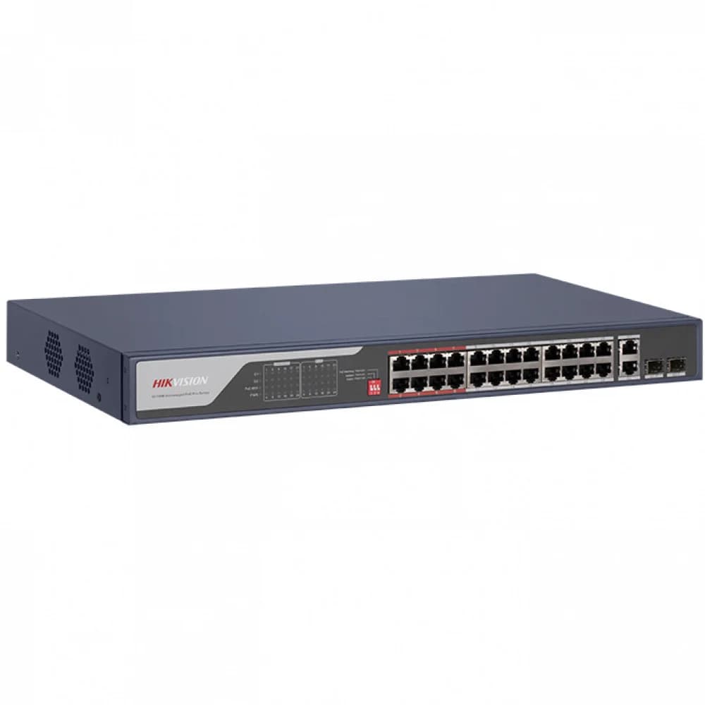 PoE Сетевой коммутатор | Интерфейс: PoE 24×RJ45 10/100Мбит/с / Uplink Combo 2×RJ45 1Гбит/с + 2×SFP 1Гбит/с | PoE Стандарт: IEEE 802.3af / IEEE 802.3at | Скорость коммутации: 8.8 Гбит/с | Скорость пе