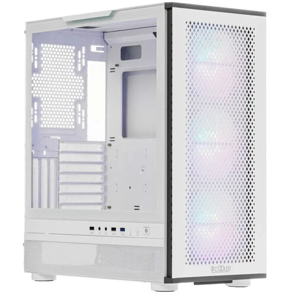 Корпус PcCooler ME200 MESH WH белый без БП ATX 6x120mm 6x140mm 2xUSB2.0 1xUSB3.0 audio bott PSU