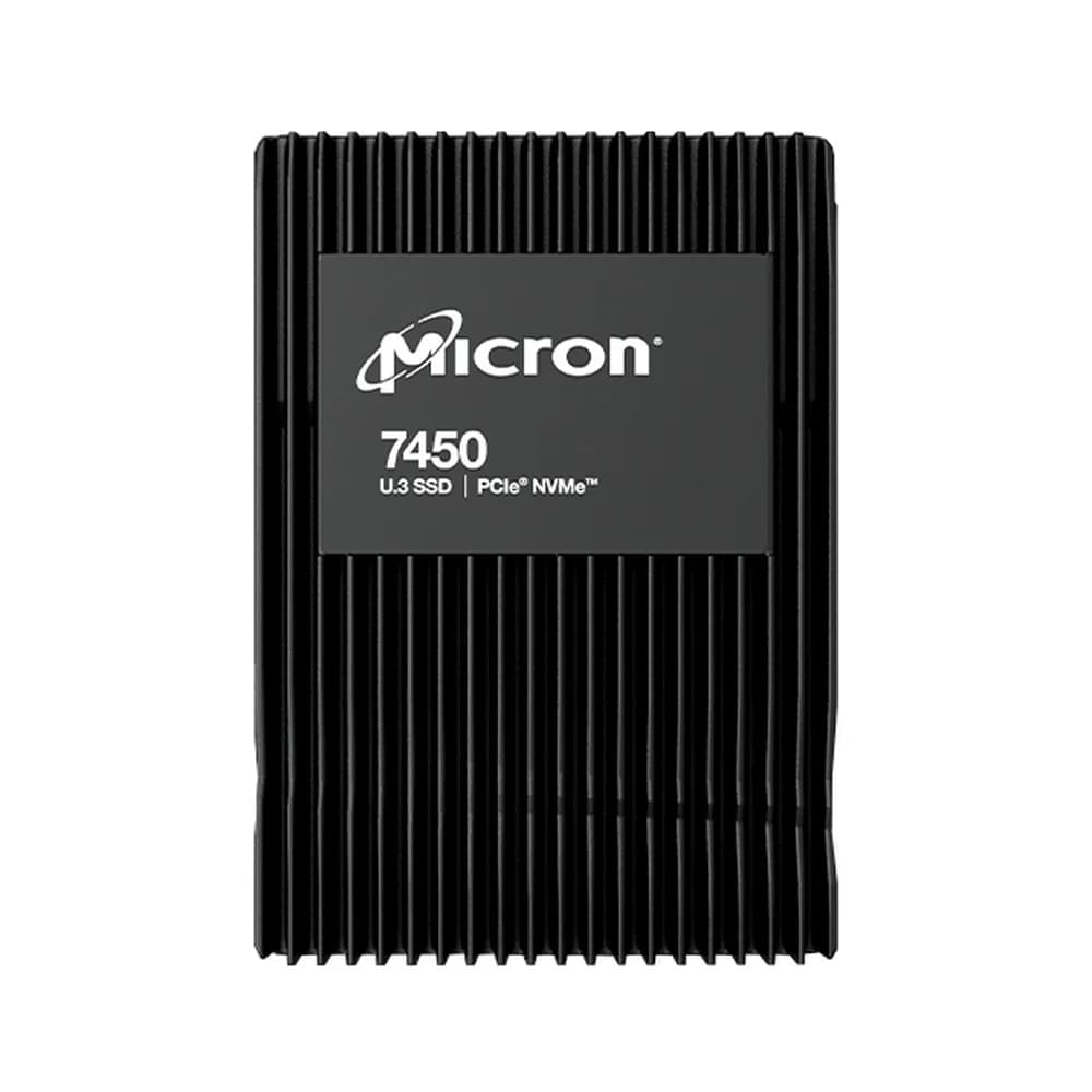 Серверные твердотельные накопители/ Micron SSD 7450 MAX, 3200GB, U.3(2.5" 15mm), NVMe, PCIe 4.0 x4, 3D TLC, R/W 6800/5300MB/s, IOPs 1 000 000/390 000, TBW 17500, DWPD 3 (12 мес.)