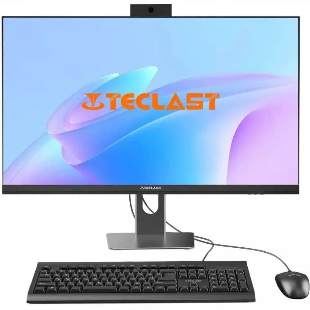 Моноблок Teclast T24 Air 23.8" Full HD Core Ultra 5 225 (3.3) 16Gb SSD512Gb Graphics CR Windows 11 Pro GbitEth WiFi BT 120W клавиатура мышь Cam черный 1920x1080