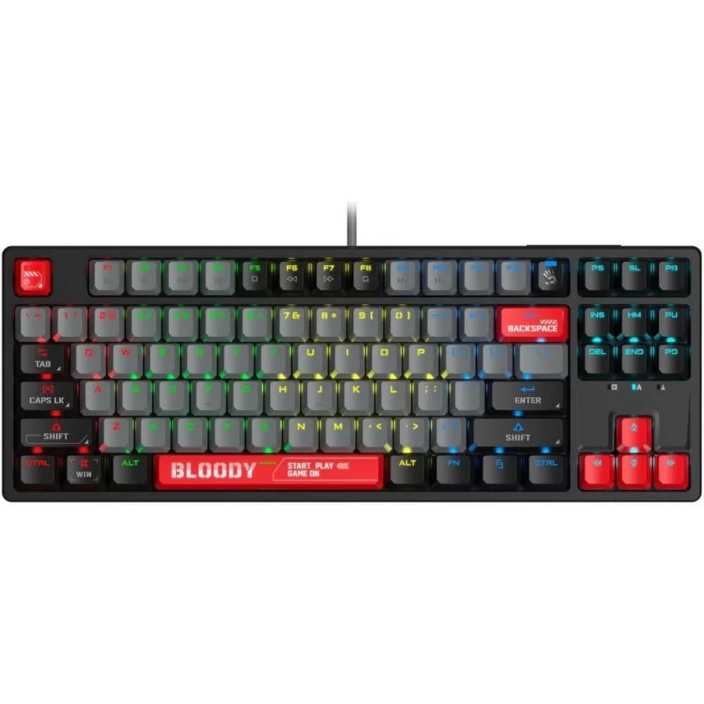 Клавиатура проводная A4Tech Bloody S87 Energy black/red (механическая, USB, for gamer, LED) (S87 USB ENERGY RE)