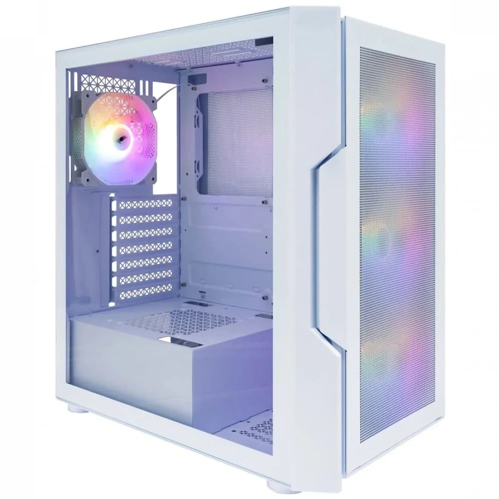 Компьютерный корпус, 1STPLAYER, T7 P WH, T7-P-WH-4F7-W, ATX / M-ATX / ITX, 1*3.5"/3*2.5", Кулер 4*12см, Высота кулера до 185 мм, Длина VGA до 340 мм, 235410440 мм, Без Б/П, Белый