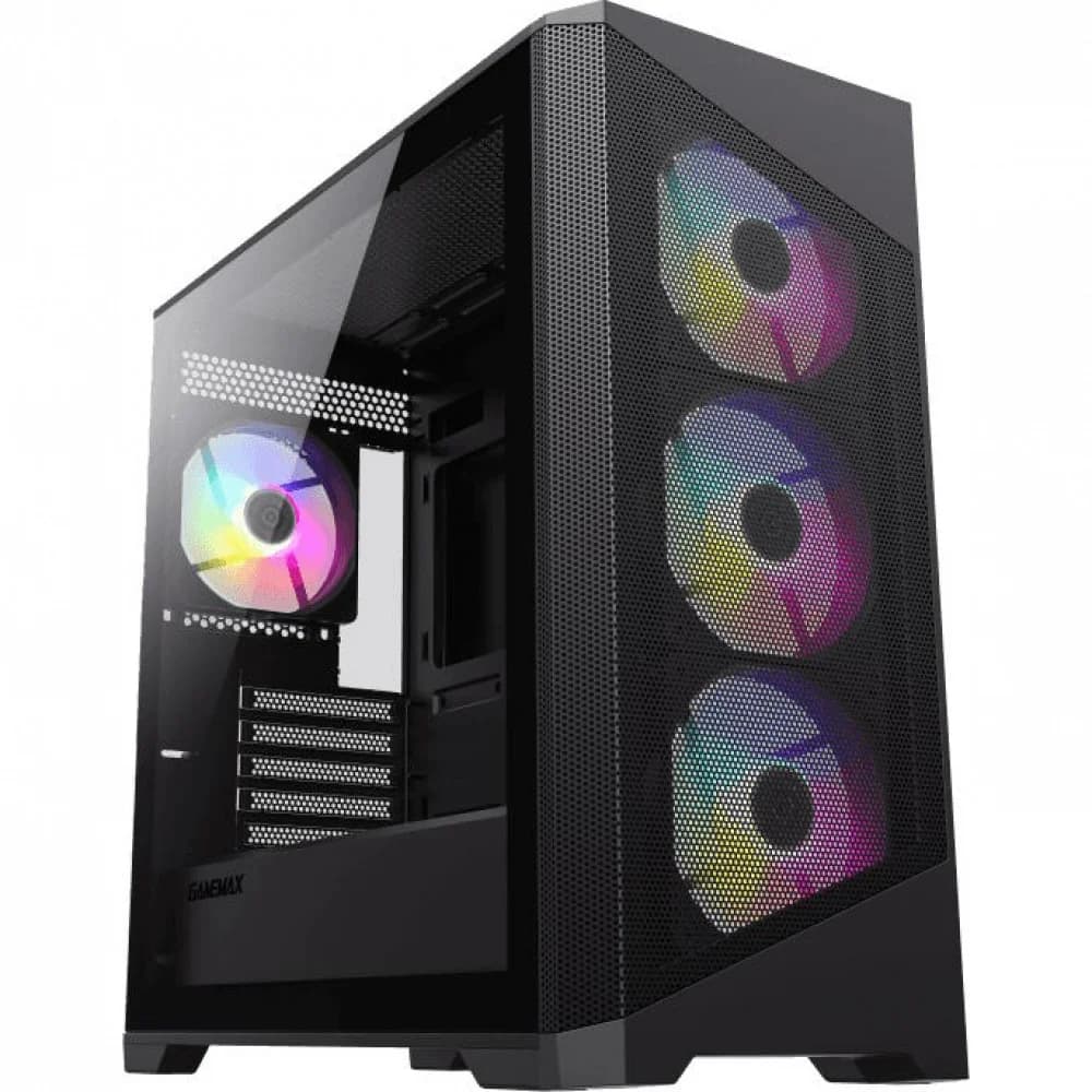 Компьютерный корпус, Gamemax, Destroyer MB 6670M, 9101-0300R0006, 14100901679, Mini Tower, m-ATX/Mini-ITX, USB2.0*2/ USB3.0*1/ HD-Audio, Кулер 4*12см FRGB, Длина процессорного кулера 165мм, Длина VG
