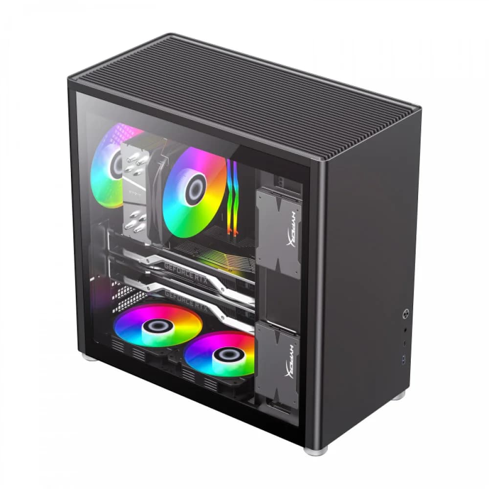 Компьютерный корпус, Gamemax, SPARK PRO BLACK, 12920100015, Mid Tower, ATX/m-ATX/Mini-ITX, USB3.0*1/ Type C*1/ HD-Audio, Высота процессорного кулера до 168мм, Длина VGA до 355мм, Количество отсеков