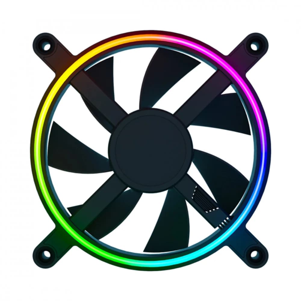 Кулер для компьютерного корпуса, Razer, Kunai Chroma 120MM aRGB LED PWM Performance Fan - 1 Fan, RC21-01800100-R3M1, Вентилятор 120мм, время работы 60 000 часов, Подсветка ARGB, 182 гр, Габариты 120