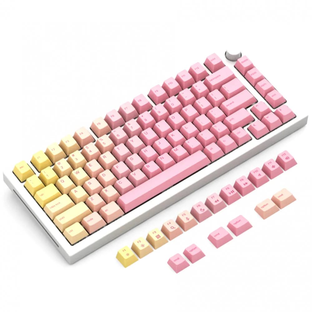 Набор кнопок на клавиатуру, Glorious, GPBT Keycaps Grapefruit, GLO-KC-GPBT-PG, 143 кнопки, PBT пластикластик, Розовый