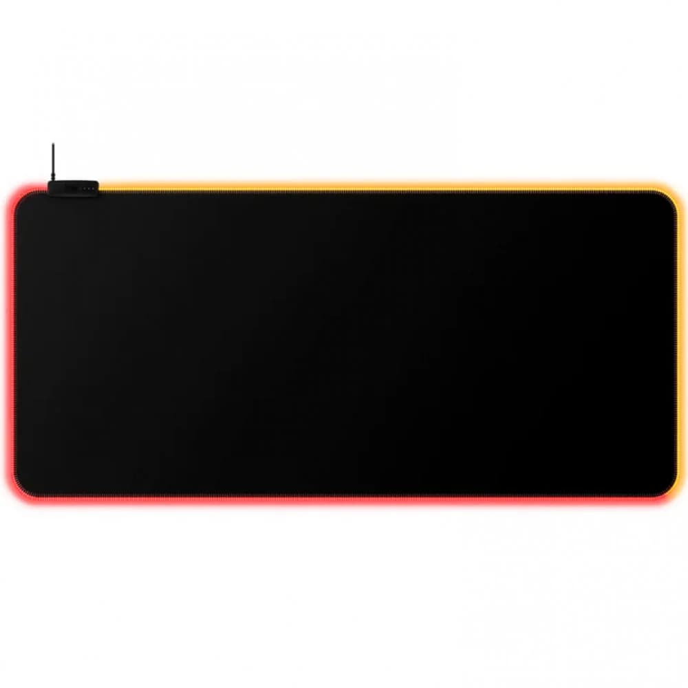 Коврик для компьютерной мыши, HyperX, 4S7T2AA, HyperX Pulsefire Mat RGB (Extra Large), 900x420x3 мм, Резиновая основа, Тканевая поверхность, Склеивание, Гладкая поверхность, Подсветка RGB, Чёрный