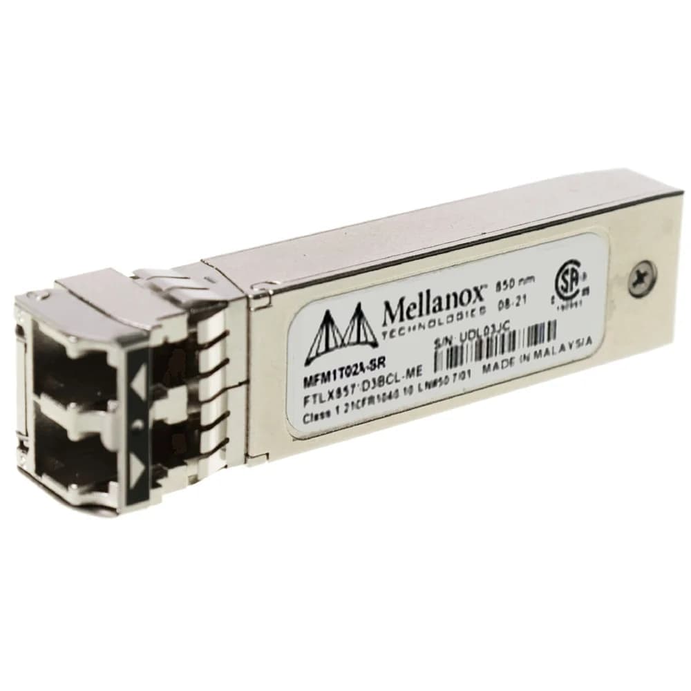 Оптический модуль Mellanox MFM1T02A-SR optical module, ETH 10GbE, 10Gb/s, SFP+, LC-LC, 850nm, SR up to 300m
