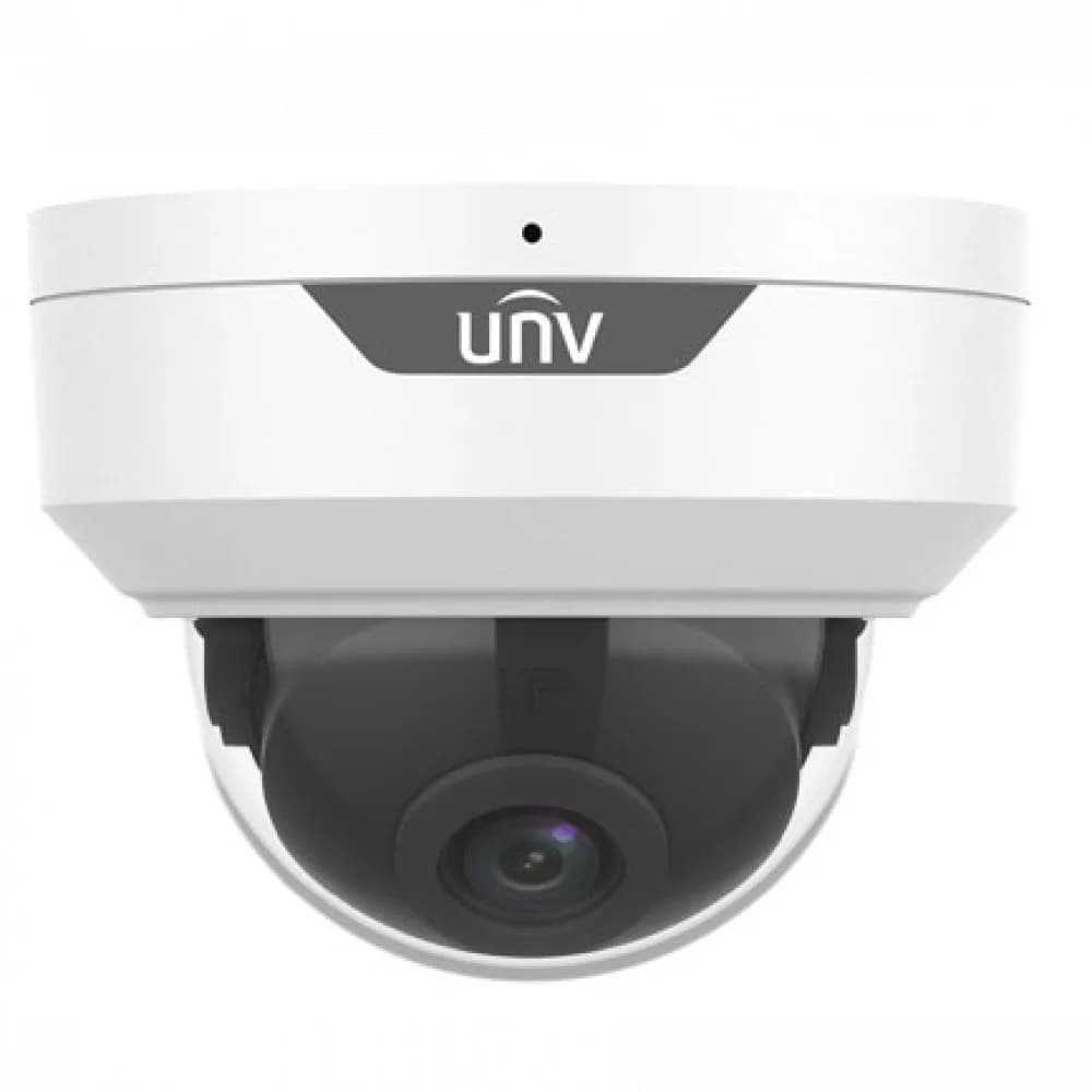 Uniview Видеокамера IP купольная антивандальная, 1/2.9" 2 Мп КМОП @ 30 к/с, ИК-подсветка до 30м., 0.01 Лк @F2.0, объектив 2.8 мм, DWDR, 2D/3D DNR, Ultra 265, H.265, H.264, MJPEG, 2 потока, встроенны