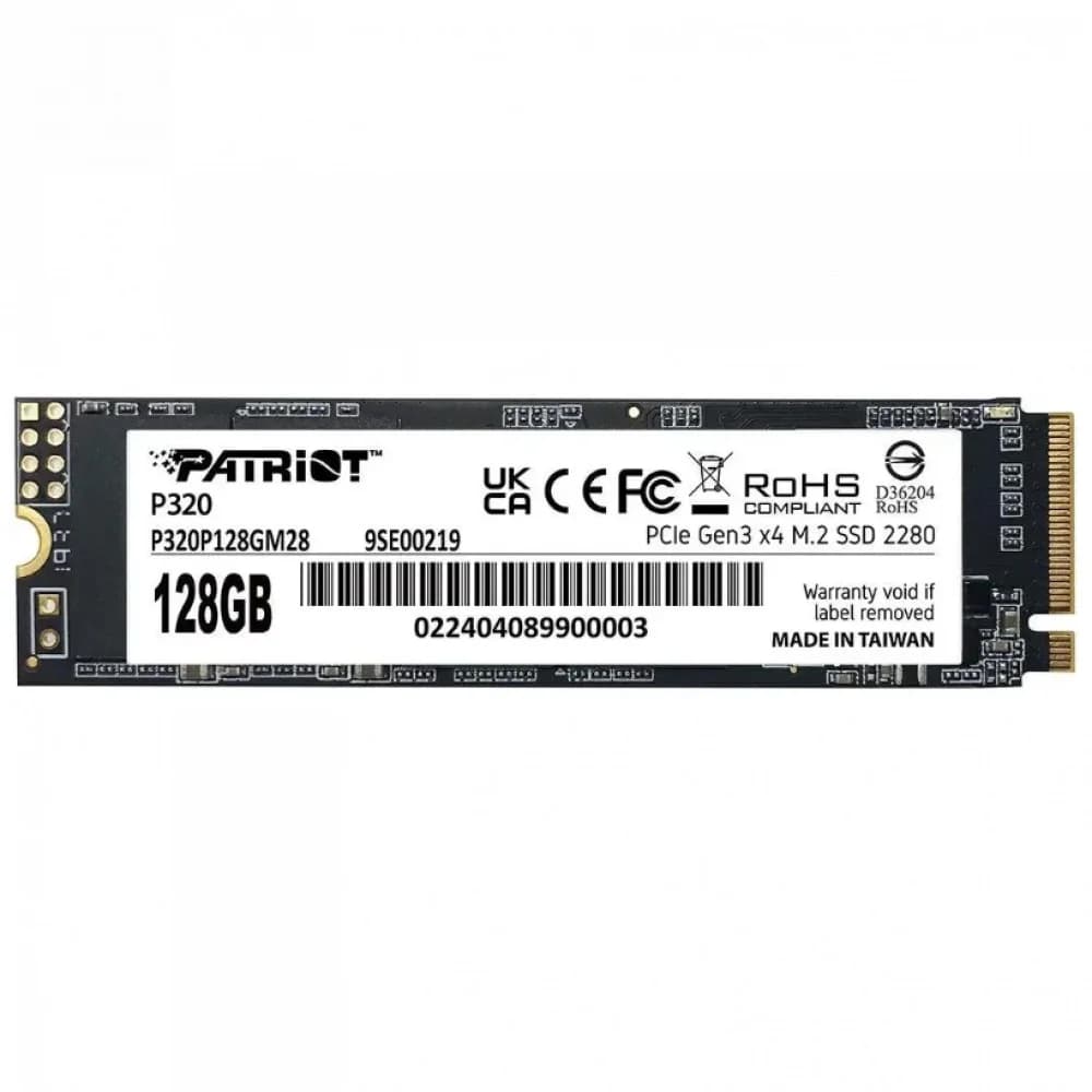 твёрдотельный накопитель Patriot SSD P320 128GB M.2 2280 NVMe PCIe 3.0 x4 R1600/W1000 TBW 60TB 3D NAND