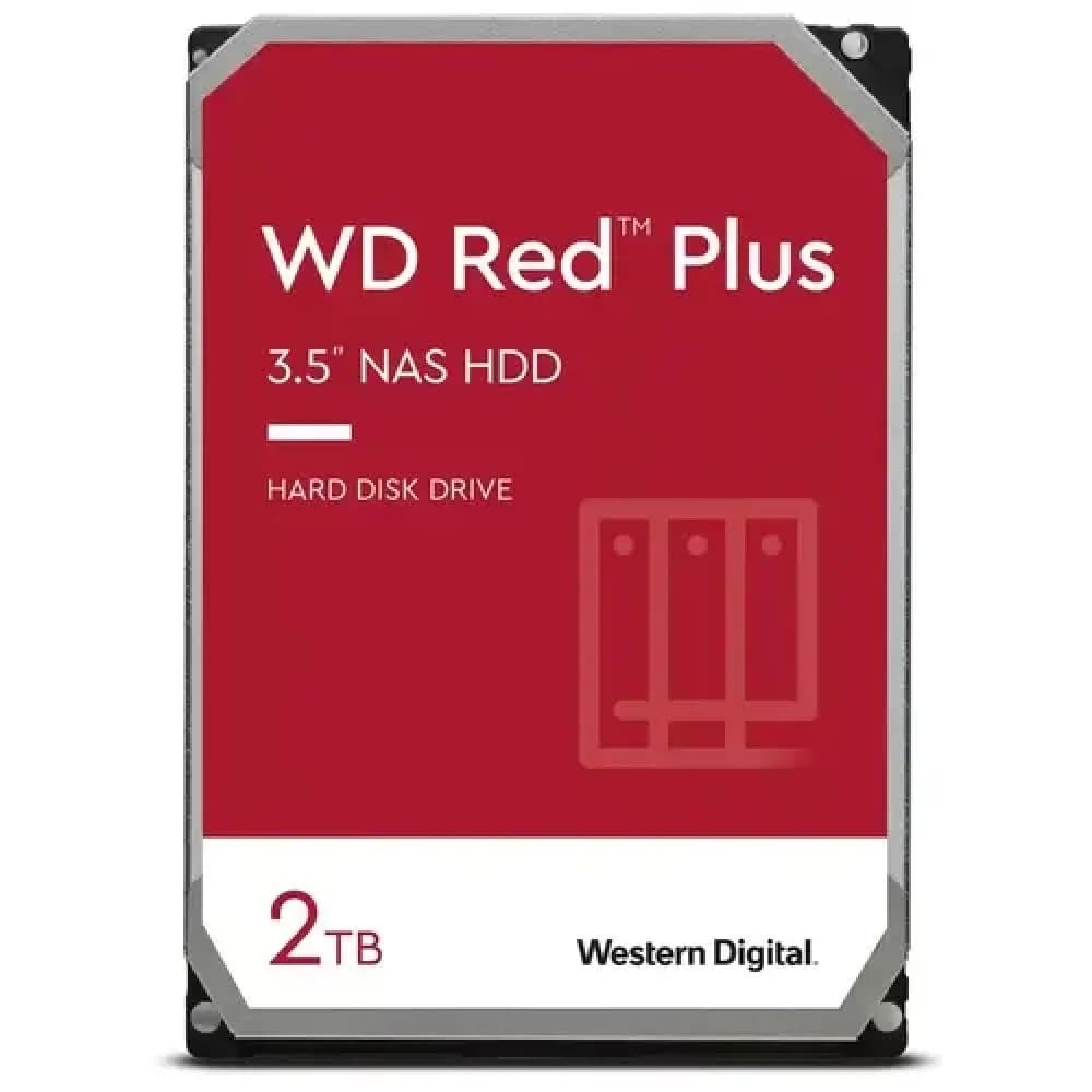 Жесткие диски Western Digital Red Plus NAS HDD 3.5" SATA 2TB, 5400 rpm, 64MB buffer, CMR, WD20EFPX, 1 year