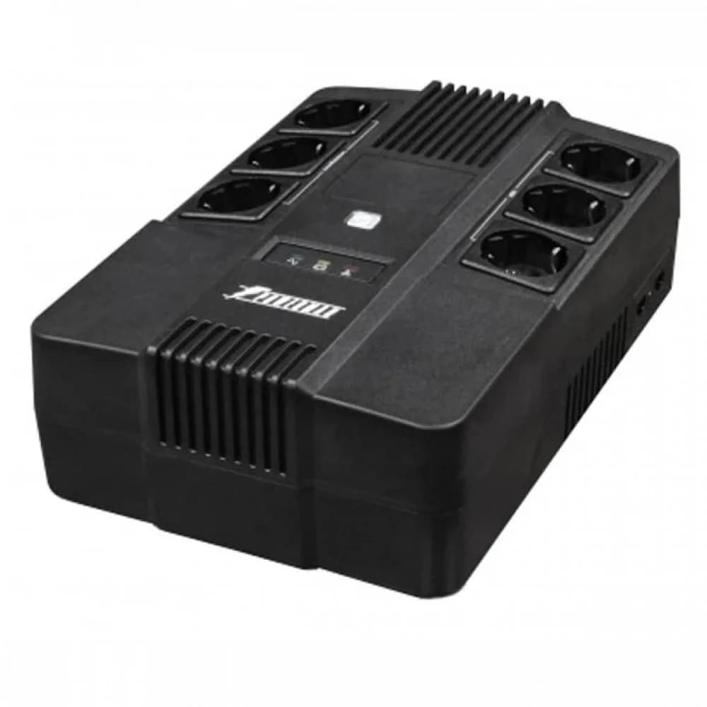 ИБП POWERMAN Brick 600, линейно-интерактивный, 600ВА, 360Вт, 3 евророзетки с резервным питанием, 3 евророзетки с фильтрацией, защита RJ45/RJ11, батарея 12В 7Ач 1 шт., 293мм х 202мм х 93мм, 4.5 кг./