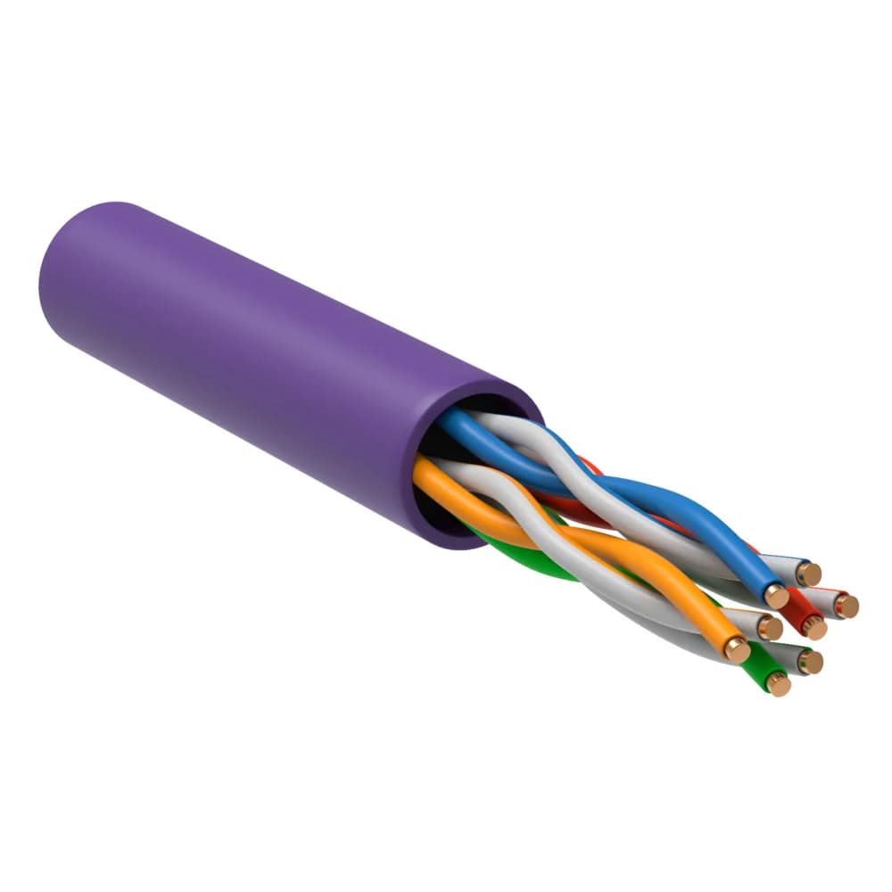Кабель информационный ITK LC1-C5E04-126 кат.5E UTP 4 пары 24AWG LSZH внутренний 305м фиолетовый