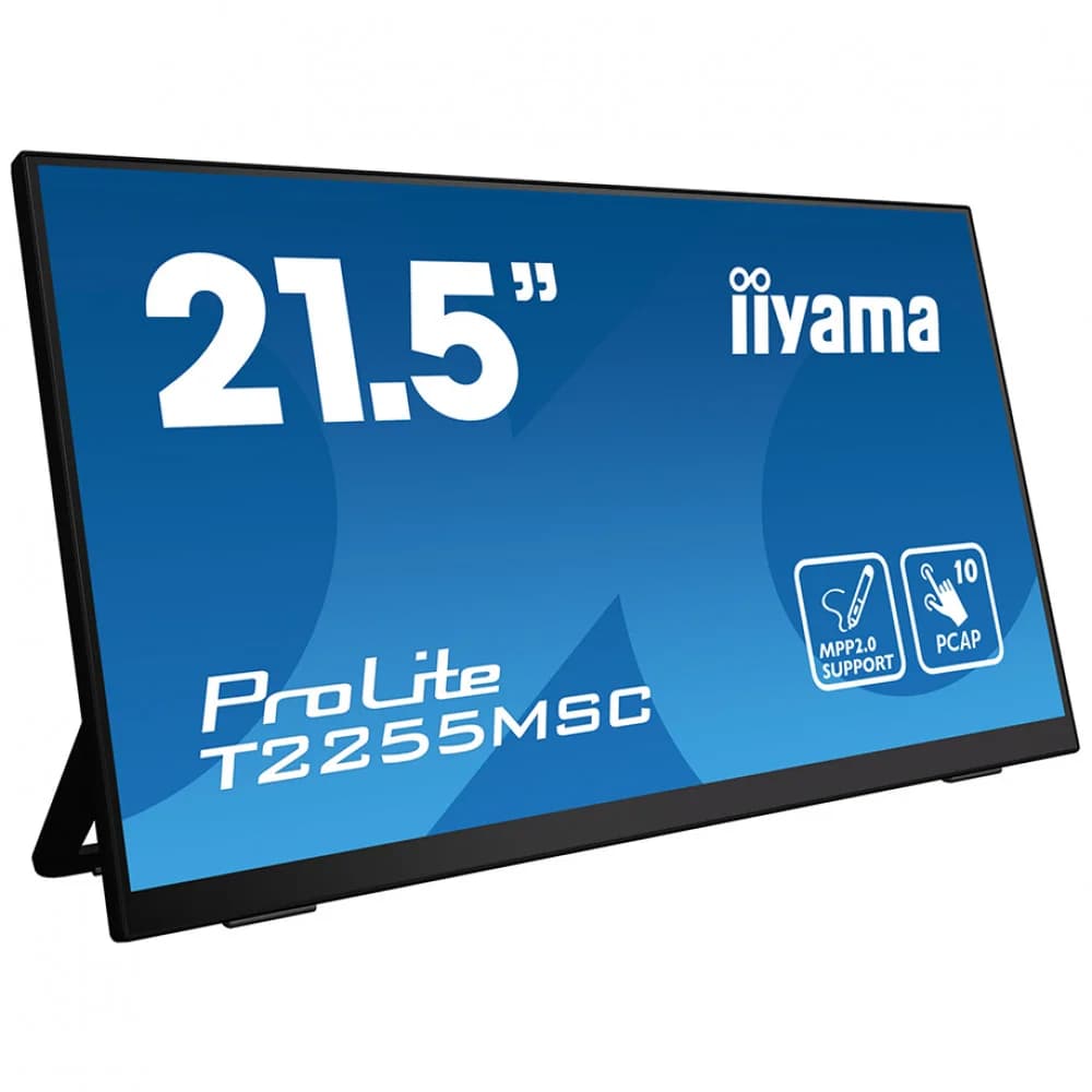 Монитор, iiyama, ProLite PL2255M, T2255MSC-B1, TOUCH, 21.5", 1920x1080, IPS, 60 Гц, HDMI*1, DP*1, DVI, USB (v3.2 x2), 400кд/м2, 1000:1, 5 мс, Регулировка наклона/поворота/высоты/вращения, 100x100, 1
