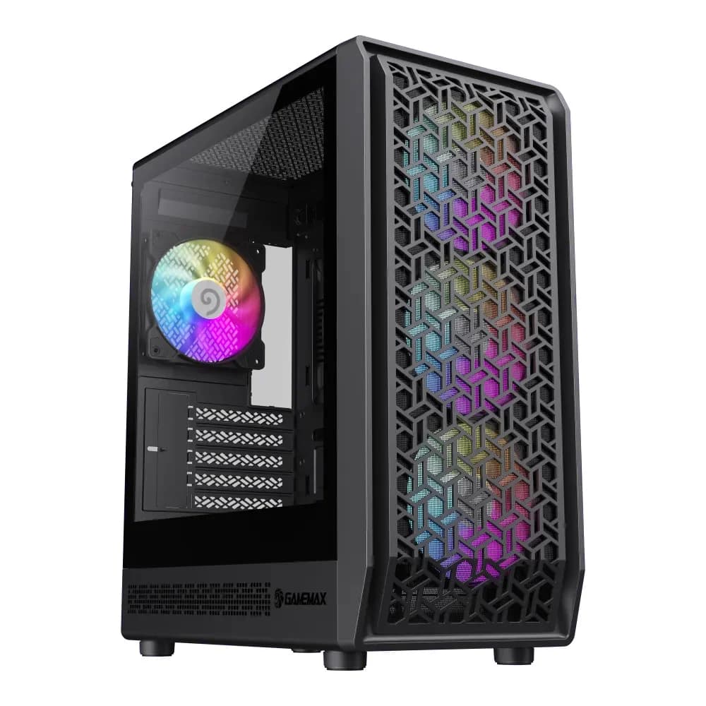 Компьютерный корпус, Gamemax, Forge COC, 1117-3701R0005, MATX/ITX, 2*3.5"/3*2.5", Высота кулера до 155 мм, Длина VGA до 330 мм, 386x200x449 мм, Без Б/П, Черный