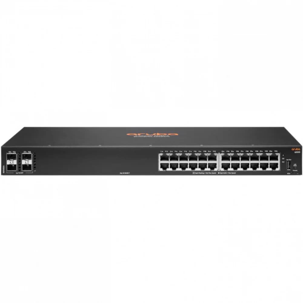 Коммутатор HPE Aruba Networking CX 6000 24G 4SFP Switch 24x ports 10/100/1000BASE-T Ports 4x 1G SFP ports 1x USB-C Console Port 1x USB Type-A Host port