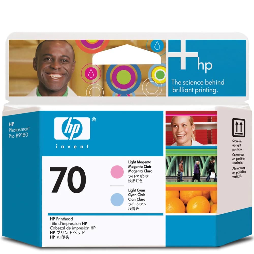 Печатающая головка HP 70 для Designjet Z2100/Z3100/Z3200/Z5200, светло-пурпурная + светло-голубая (просрочен рекомендуемый срок годности!!)