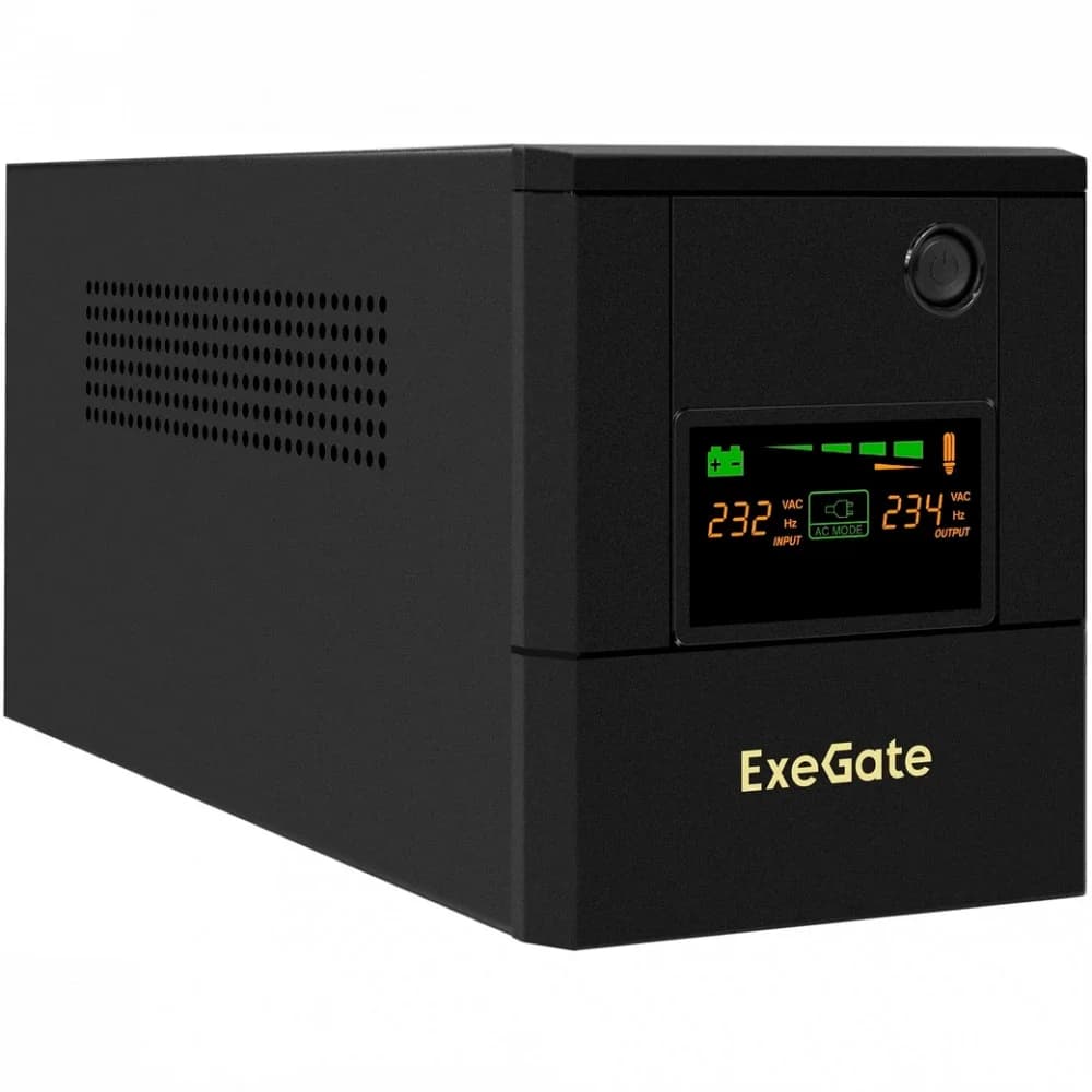 ИБП ExeGate SpecialPro Smart LLB-1000.LCD.AVR.8C13.USB (1000VA/700W, LCD, 8*C13,USB, батарея 12V 7.2Ah - 2 шт., металлический корпус, Black)