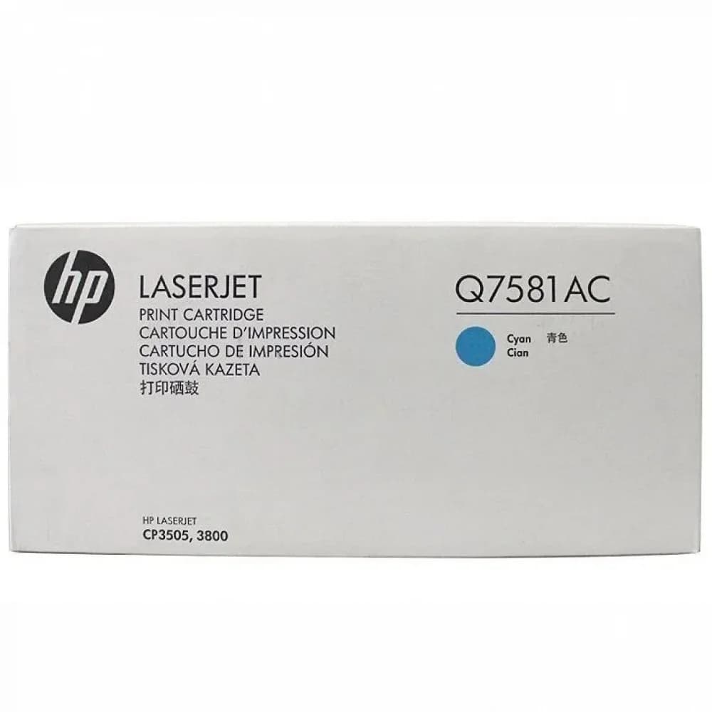 Q7581AC / Q7581A Картридж для HP Color LaserJet CP3505/ 3800 Cyan (6000 стр.)