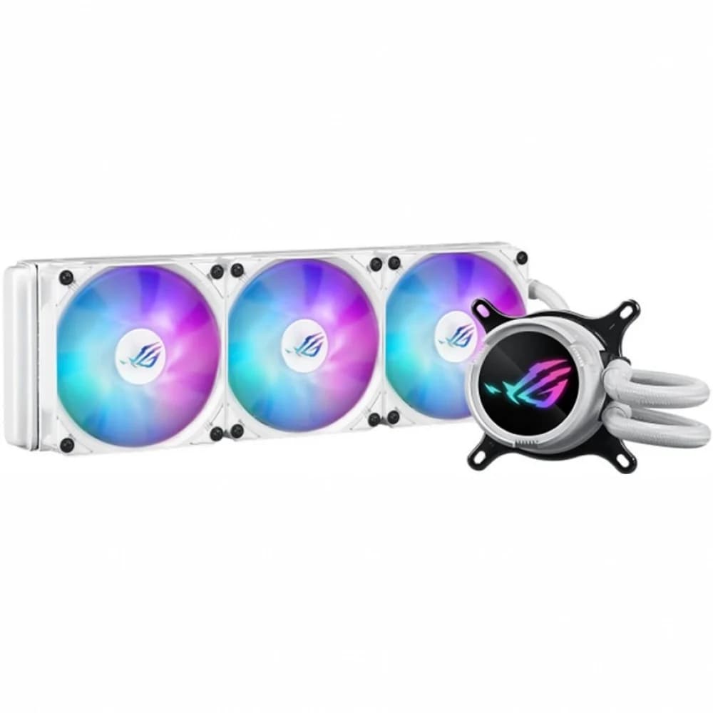 Система водяного охлаждения Asus ROG Strix LC III 360 ARGB White Edition ARGB Soc-AM5/AM4/1200/1700/1851 белый 4-pin 36dB Al LCD 300W Ret (90RC00T2-M0UAY0)