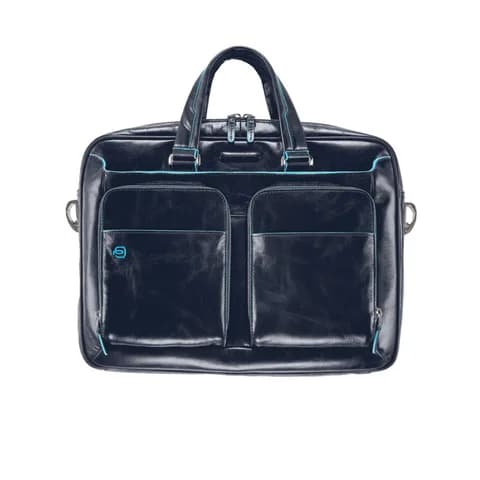 Деловая сумка Piquadro Blue Square CA2849B2/BLU2 с отделением для ноутбука 15" синяя натур.кожа