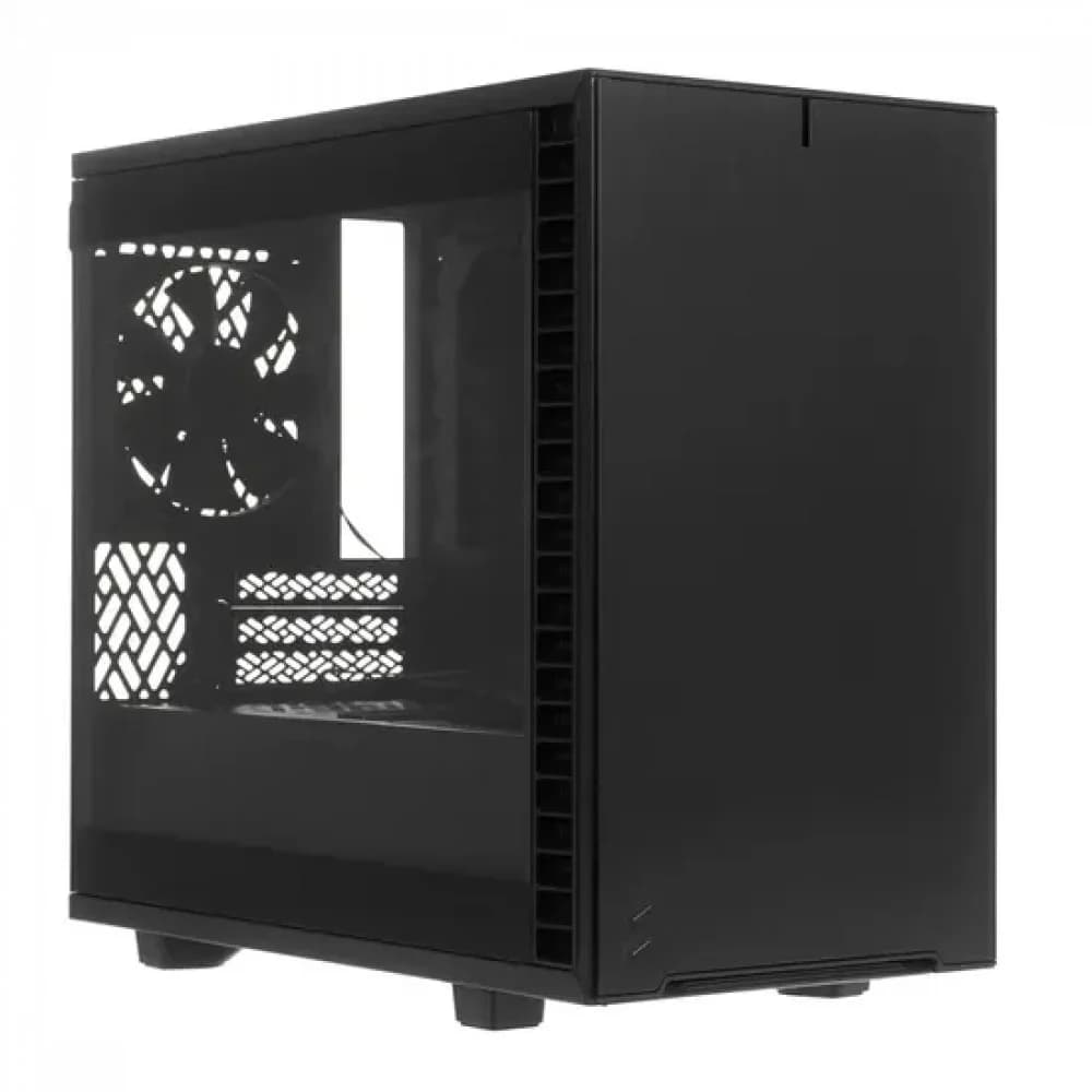 Корпус ПК без блока питания/ Case Fractal Design Define 7 Nano TG Light Tint, Mini-Tower, 1x120mm + 1x140mm, 2xUSB-A 2.0 + 2xUSB-A 3.2 + 1xUSB 3.2 Type-C mITX, mDTX Black