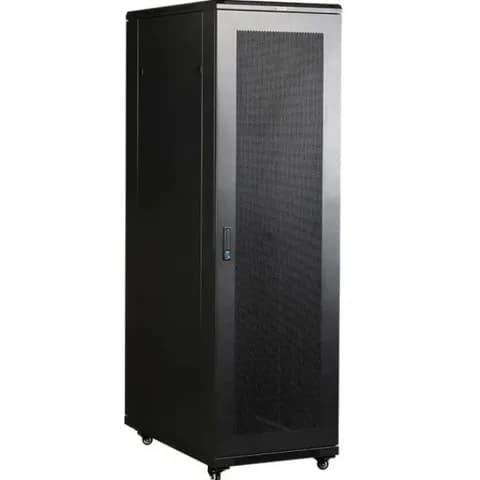 Шкаф серверный Lanmaster Business (TWT-CBB-42U-8X12-P1) напольный 42U 800x1200мм пер.дв.перфор. задн.дв.перфор. 2 бок.пан. 800кг черный IP20
