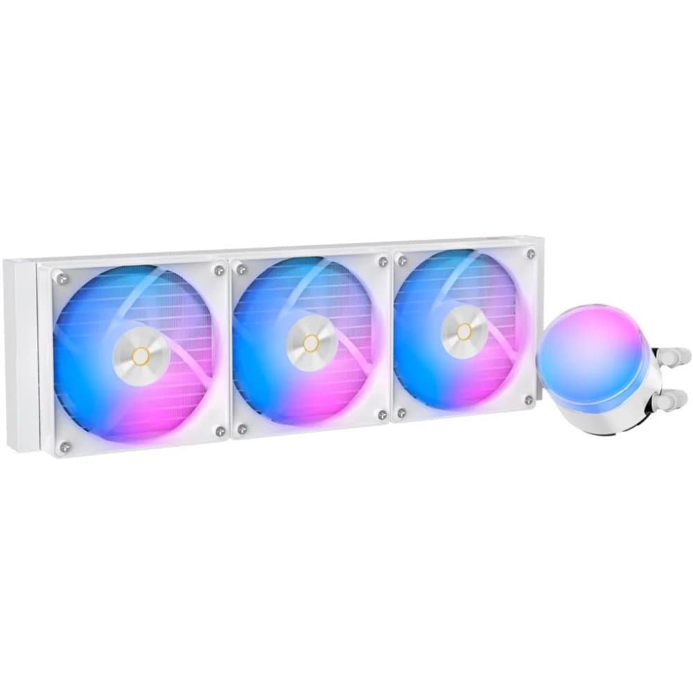 Система жидкостного охлаждения/ Water Cooling System Ocypus Delta L36 WH ARGB V2 (300W, 360mm, White, ARGB, Fans: 3x120mm, 73CFM, 2000RPM/ Pump height 60mm, 27dBA, 2650RPM, Rad thickness 27mm/ S: 18