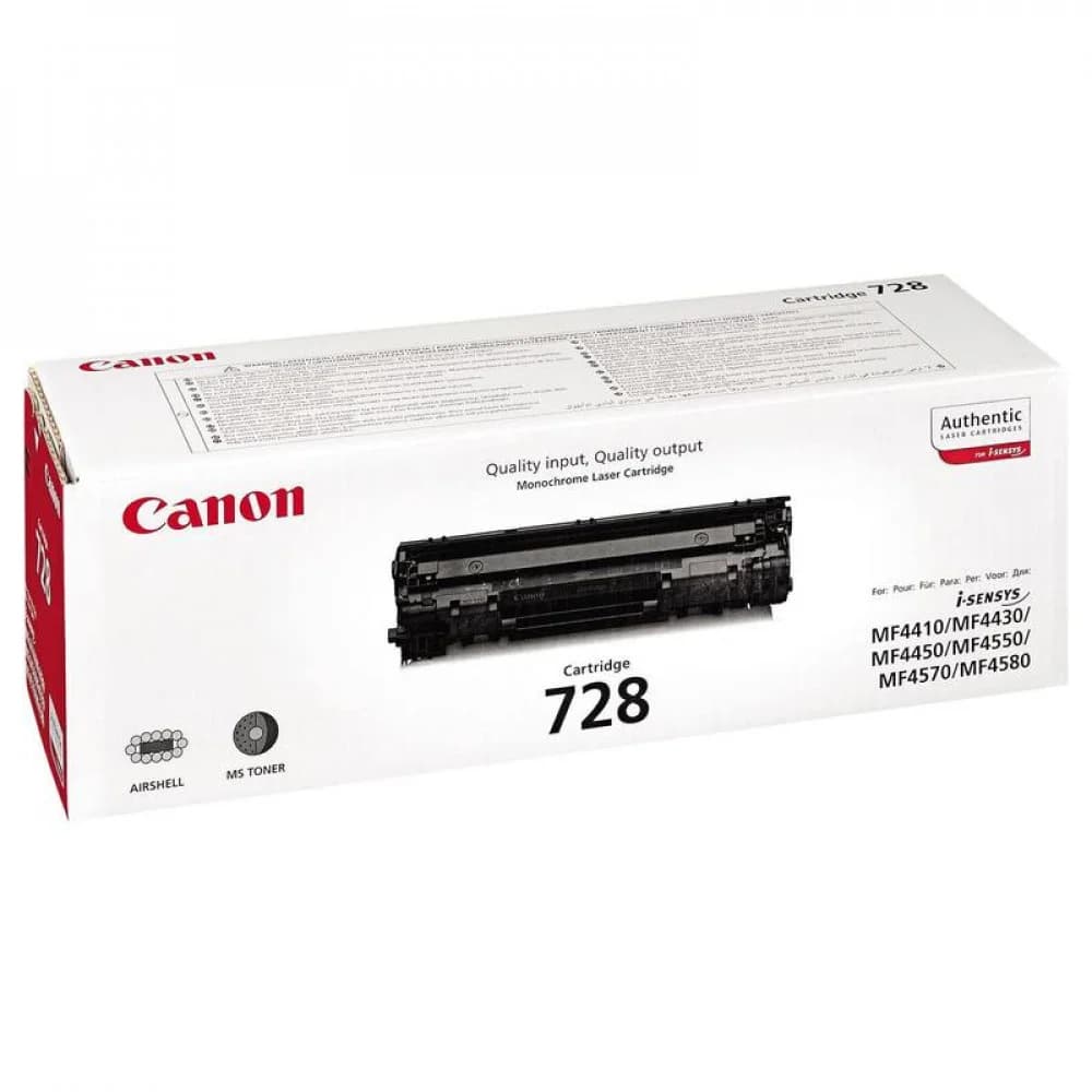 Картридж лазерный Canon 728 3500B002/3500B010 черный бар.в компл. (2100стр.) для Canon MF4410/4430/4450/4550/4570/4580