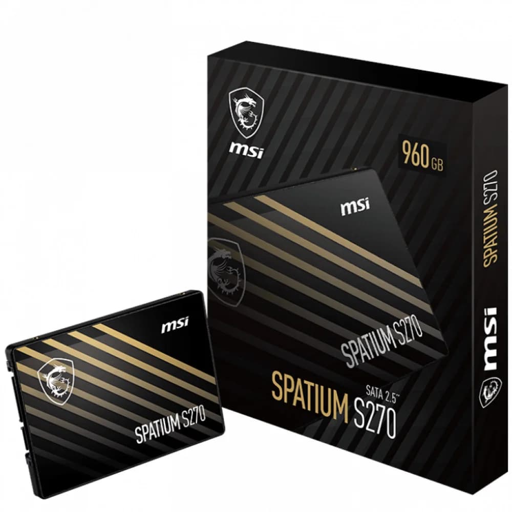 Твердотельный накопитель 960Gb SSD MSI SPATIUM S270 SATA III 2.5" R500Mb/s W450MB/s SPATIUM S270