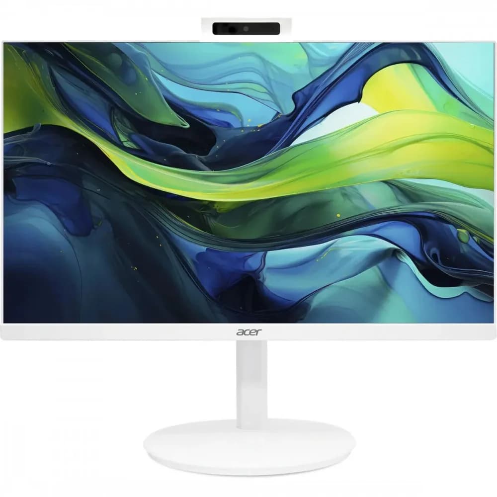 Моноблок Acer Aspire C24A-GRPL 23.8" Full HD Core 5 120U (1.4) 16Gb SSD512Gb Graphics CR Eshell GbitEth WiFi BT 90W клавиатура мышь Cam белый 1920x1080