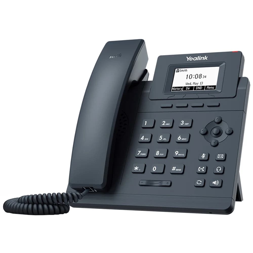 IP Телефон YEALINK SIP-T30P, 1 аккаунт, 2.3" LCD-экран 132х64, PoE, шт. БП в комплекте