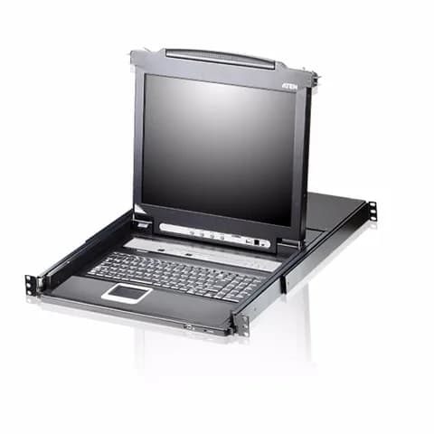 КВМ-консоль с переключателем, ATEN, CL5716M-ATA-RG, 17", 16-Port, PS/2-USB, VGA, LCD KVM Switch, W/RU KB, W/EU Cord