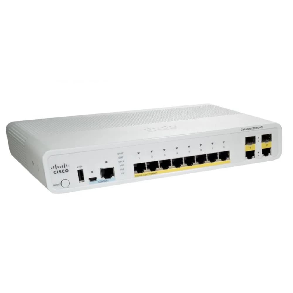 WS-C2960C-8PC-L Коммутатор Catalyst 2960C Switch 8 FE PoE, 2 x Dual Uplink, Lan Base