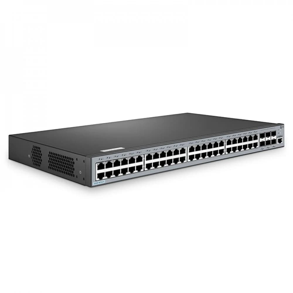 S2900-48T6X Коммутатор Ethernet switch with 48 GE ports and 6 10GE ports(1 Console port, 48 GE TX ports, 6 10GE SFP+ ports, an AC220V power supply, the cooling fan, 1U, 19-inch rack mounted installa