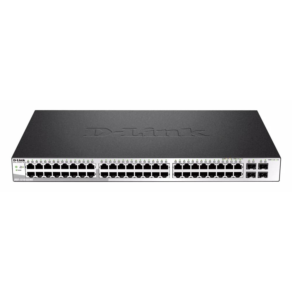 Managed Switch with 48 10/100/1000Base-T ports and 4 1000Base-X SFP ports.16K Mac address, 802.3x Flow Control, 4K of 802.1Q VLAN, 802.1p Priority Queues, Traffic Segmentation, Bandwidth Control, AC