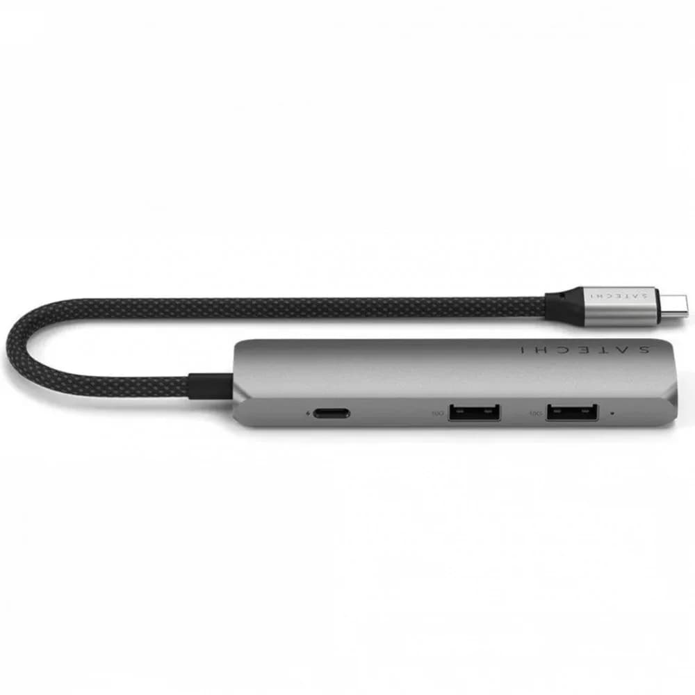 Адаптер Satechi 4-in-1 USB-C PD&2xUSB-A 3.2 Gen2&HDMI 4K@60Hz Slim Multiport Adapte. Цвет: серый космос