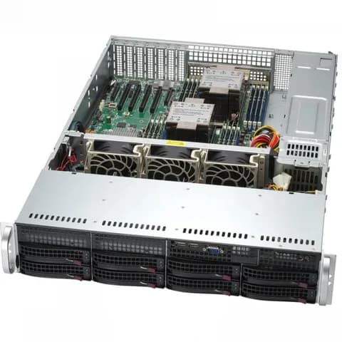 Серверная платформа Supermicro SYS-621P-TR, 2x Xeon 4416+/2x 32GB DDR5/LSI-9460-8i RAID 0 1 5 6 10 50 60 + CVPM05/2x 1200W