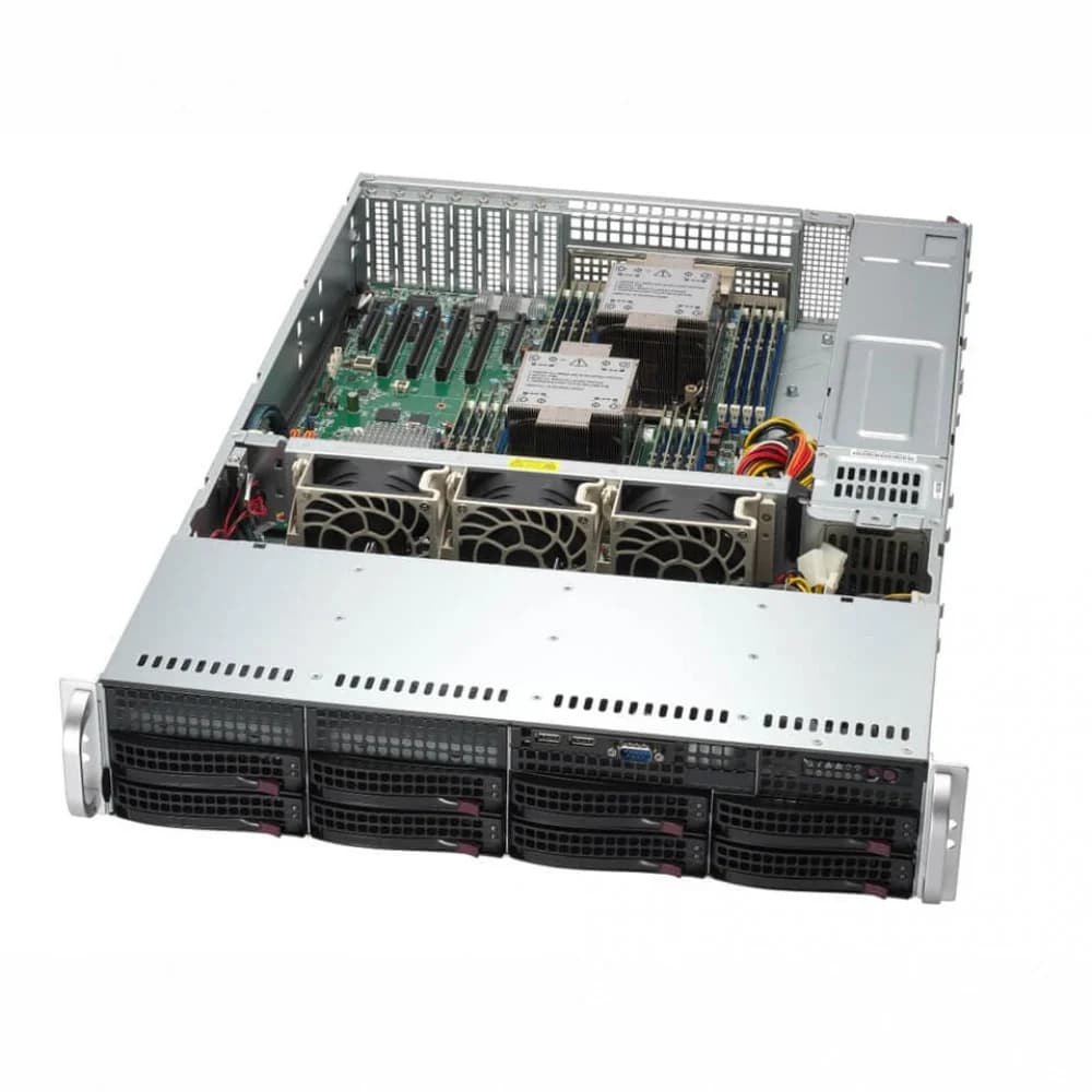 Серверная платформа Supermicro SYS-621P-TRT, 1 Xeon 4510/1x 32GB DDR5/LSI-9460-8i RAID 0 1 5 6 10 50 60 + CVPM05/2x 1200W