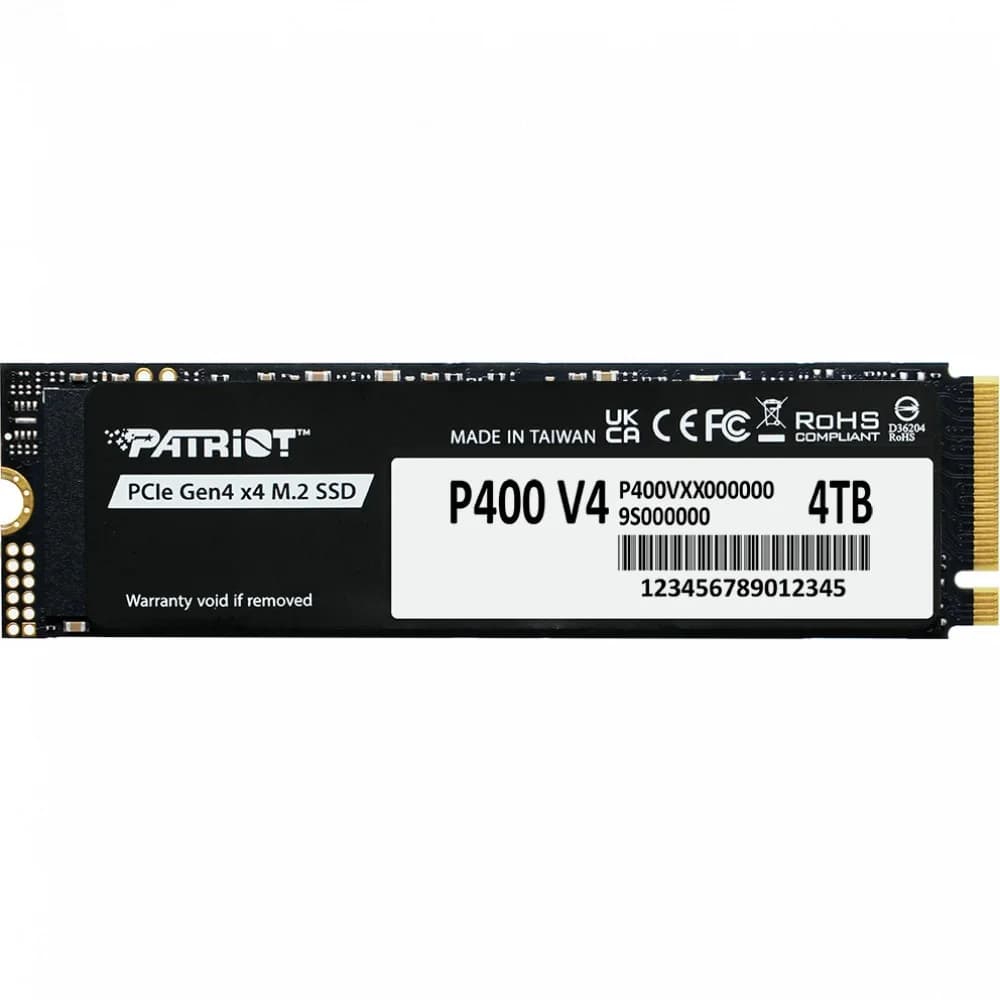 Накопитель SSD Patriot PCIe 4.0 x4 4TB P400VP4TBM28H P400 V4 M.2 2280