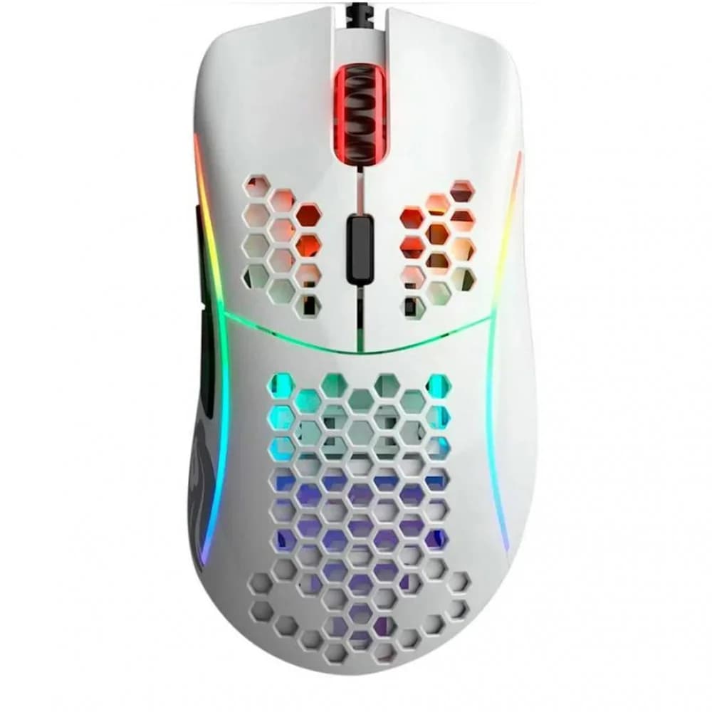Компьютерная мышь, Glorious, Model D, GD-GWHITE, Игровая, Оптическая, Проводная, Pixart PMW-3360 Sensor, 12000 DPI, 250+ IPS, 50G, 1000 Hz, RGB, 6 кнопок, Длина провода 2м, Глянцевый белый