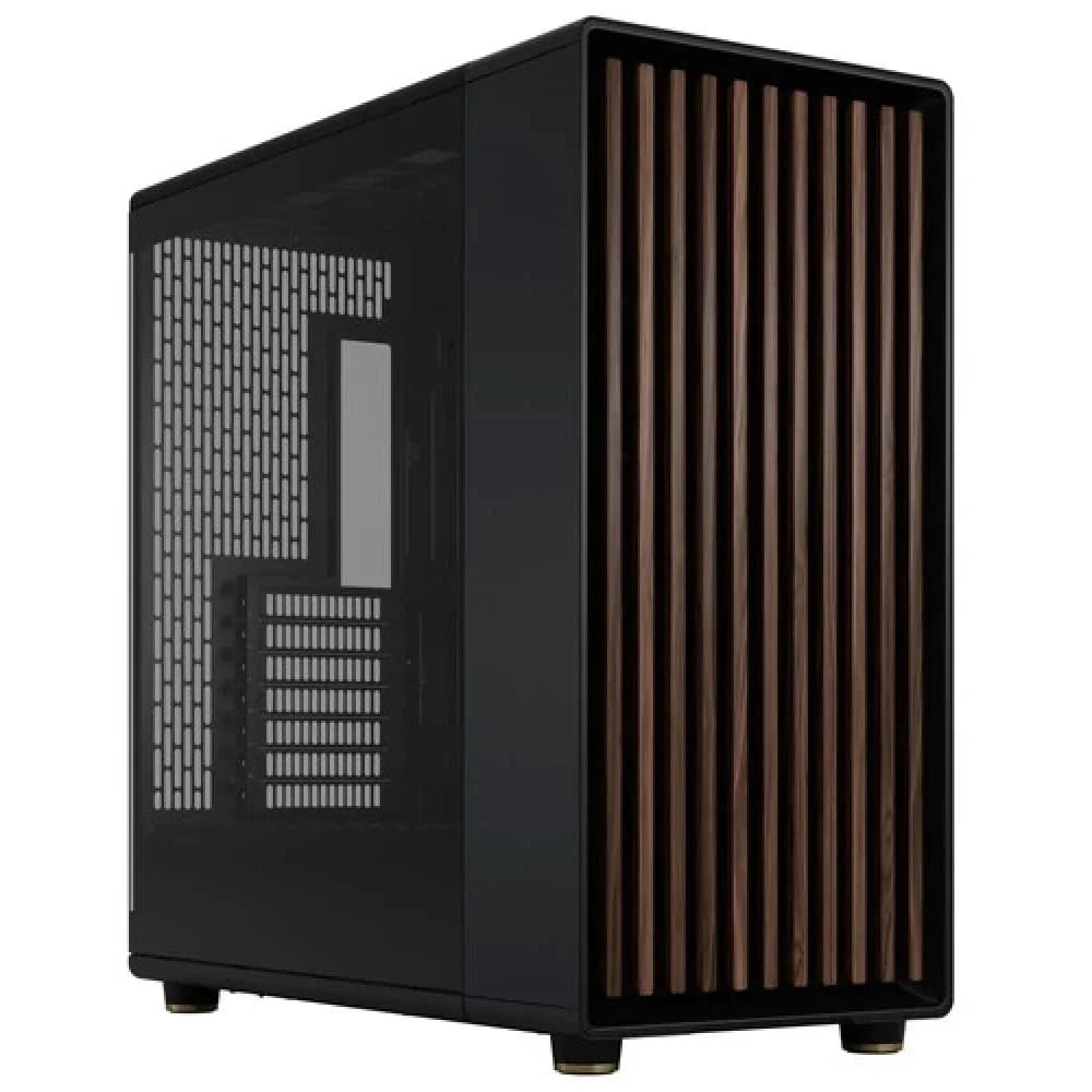 Корпус без блока питания/ Case Fractal Design North XL TG Dark Tint, Full-Tower, 3x140mm, 2xUSB-A 3.2 + 1xUSB 3.2 Type-C E-ATX, ATX, mATX, mITX Wood panel, Charcoal Black