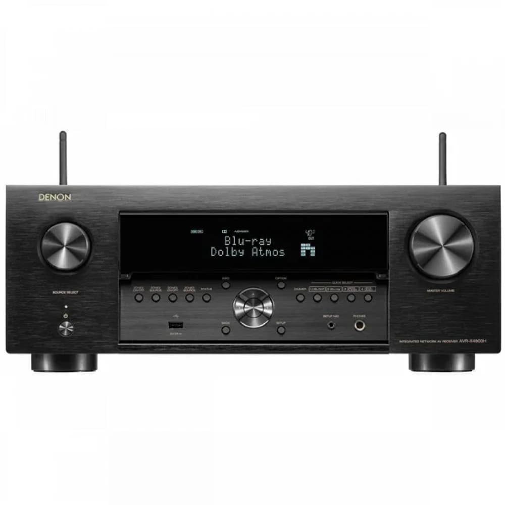 DENON AV-усилитель AVC-X4800H ЧЕРНЫЙ AV усилитель,каналов 9 (11.4), 2x125 Вт (8 Ом), 8K 60/50, Dolby Vision, HDR 10+, Dynamic HDR, HLG, Auro 3D, DTS:X, DTS Virtual:X, IMAX, Dolby TrueHD, Dolby Atmos