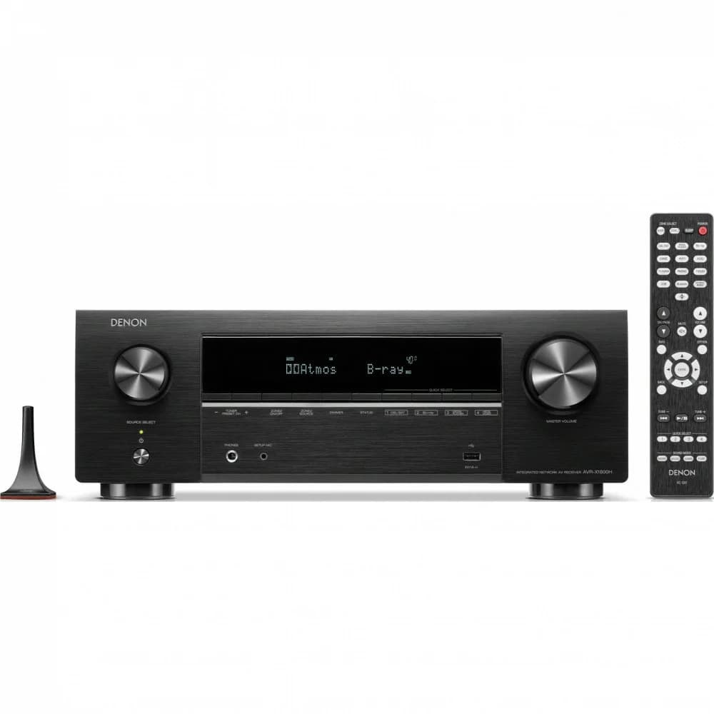 DENON AV-ресивер AVR-X1800H ЧЕРНЫЙ 7,2. Мощность 145 Вт (6 Om), HDMI 8K (8K/60Гц и 4K/120Гц), 4-16 Om, eARC, поддержка Spotify, Amazon Music HD, TIDAL и Deezer, 4:4:4 Pure Color, HDR10, HDR10+, Dolb