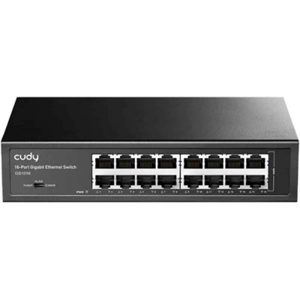 Коммутатор CUDY 16-Port Gigabit Light Managed Switch 16-Port Gigabit Light Managed Switch, 16 Gigabit RJ45 Ports, Rack-mountable Steel Case(Rack-Mount kits included), Power Saving, Plug & Play, Mana