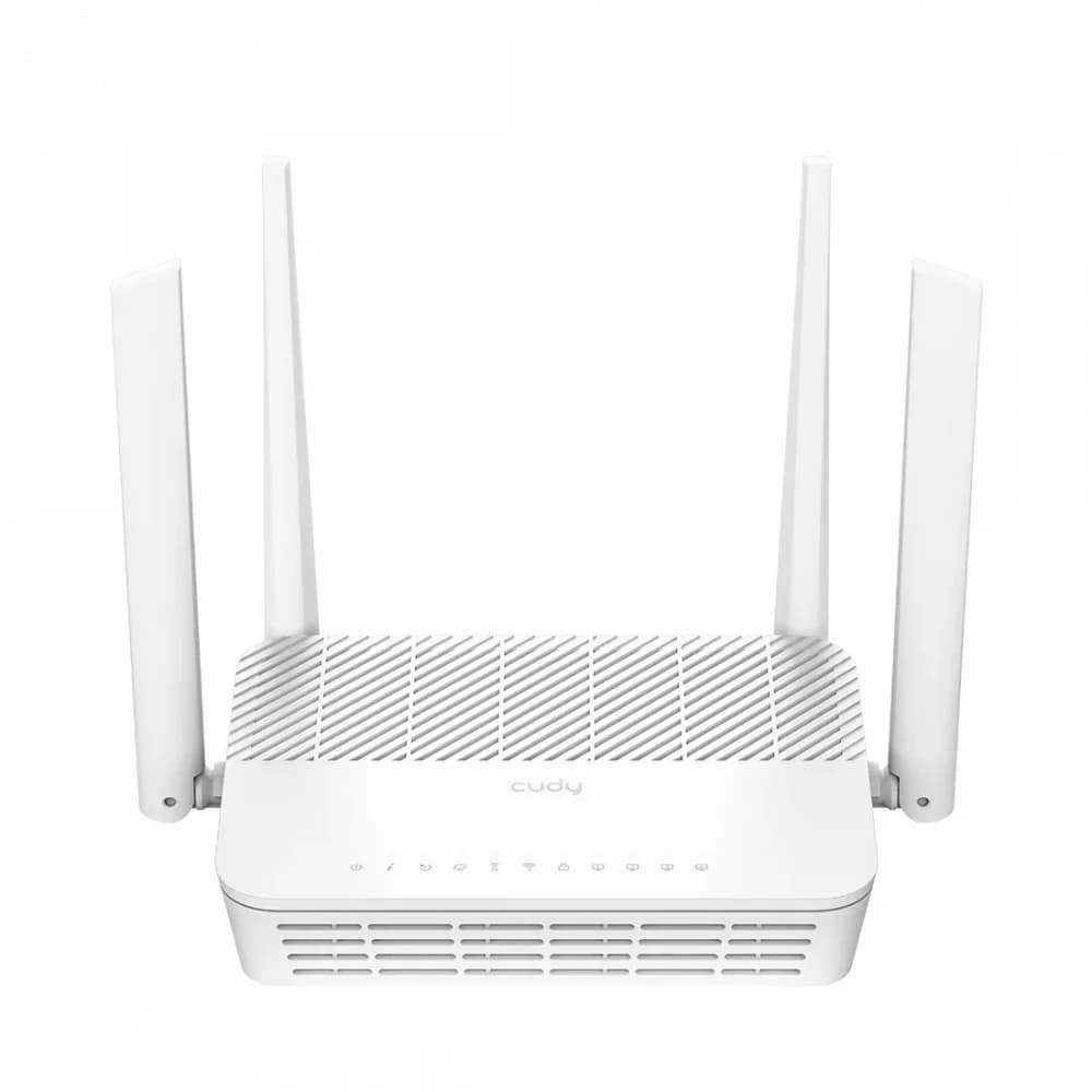 Маршрутизатор CUDY GP3000 AX3000 Wi-Fi 6 GPON Router Dual Band Gigabit xPON, Realtek chipset, GPON/EPON, 2402Mbps at 5GHz + 576Mbps at 2.4GHz, 802.11ax/ac/a/b/g/n, 1 PON Port, 4 Gigabit RJ45 port, P