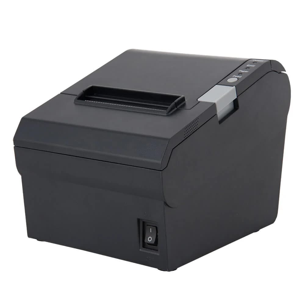 Чековый принтер MERTECH G80 RS232-USB, Ethernet Black Ширина печати: до 80 мм Автоотрезчик: гильотинного типа Скорость печати: 250 мм/сек Интерфейсы: USB 2.0, RS232, Ethernet Цвет: Черный