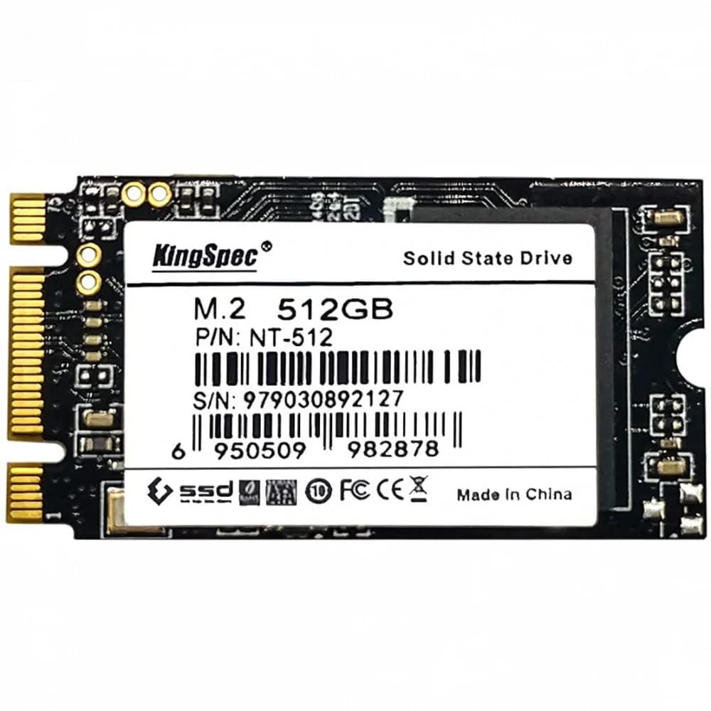 SSD M.2 SATA (2242) 512 GB KingSpec NT-512 2242, PCIe 3.0 x2