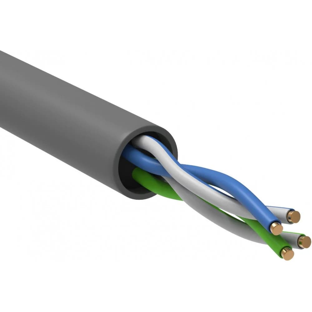 Кабель информационный ITK BC1-C5E02-111-305-G кат.5е U/UTP не экранированный 2X2 PVC внутренний 305м серый